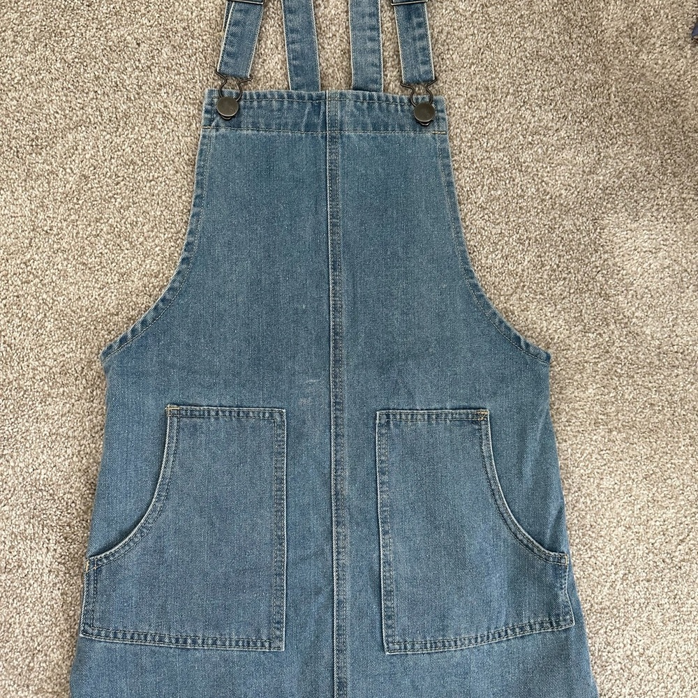 Cotton On denim overall dress with pockets